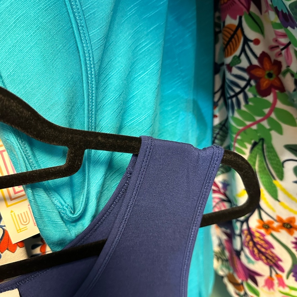 Bright Blue Tank Top (xxs vintage LuLaRoe LLR) - Picture 3 of 5